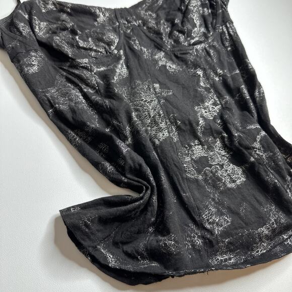 Guess Black Metallic Bustier Tank Top M Y2K Coquette Glam Grunge Vampy Soft Goth - Picture 6 of 13